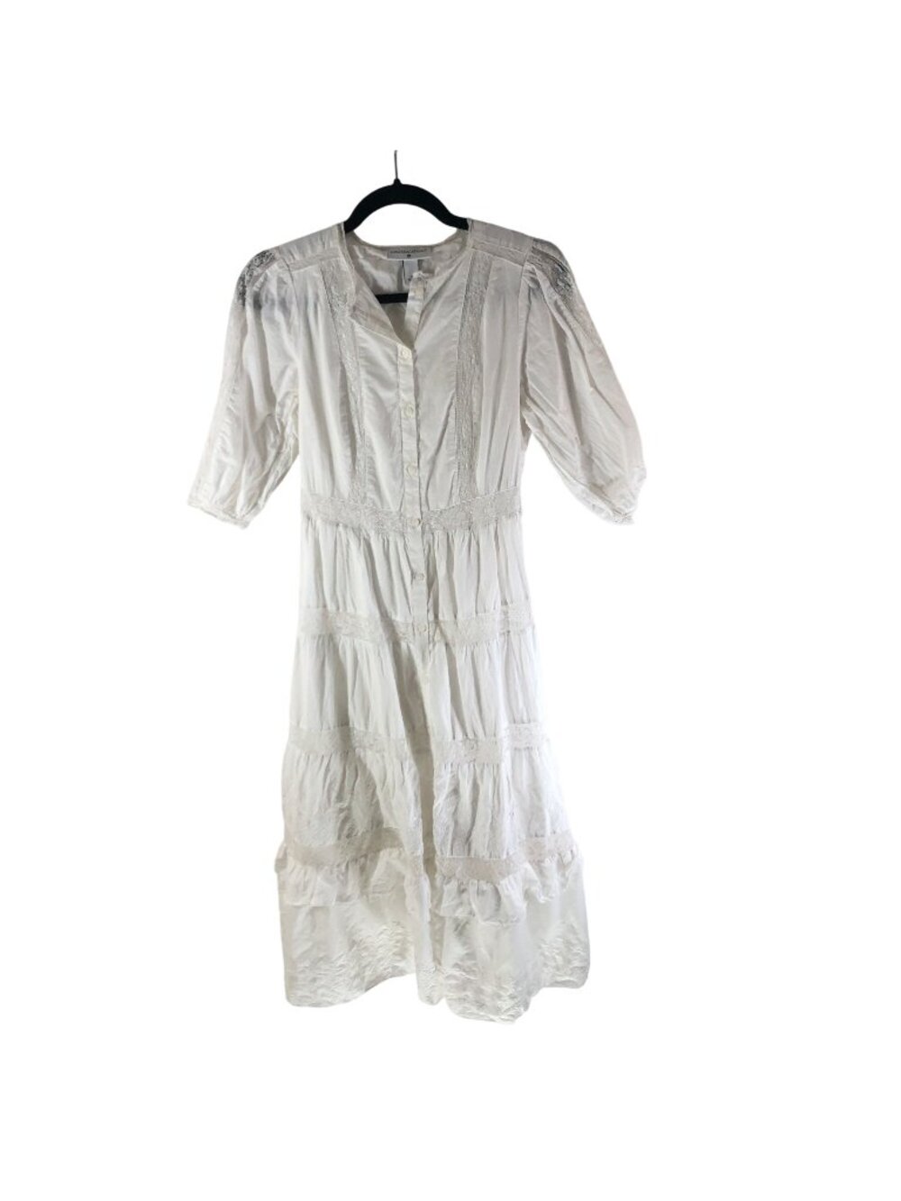 LoveShackFancy For Target White Cotton Tiered Midi Dress Size 2